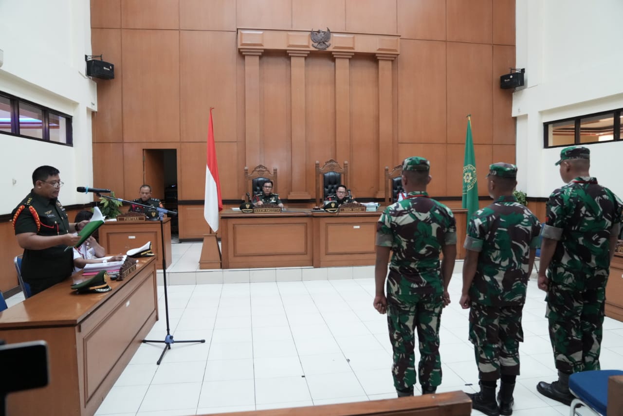 Sidang Lanjutan Kasus Pembunuhan Oknum TNI, Praka RM Dan Kawan-Kawan di Tuntut Hukuman Mati