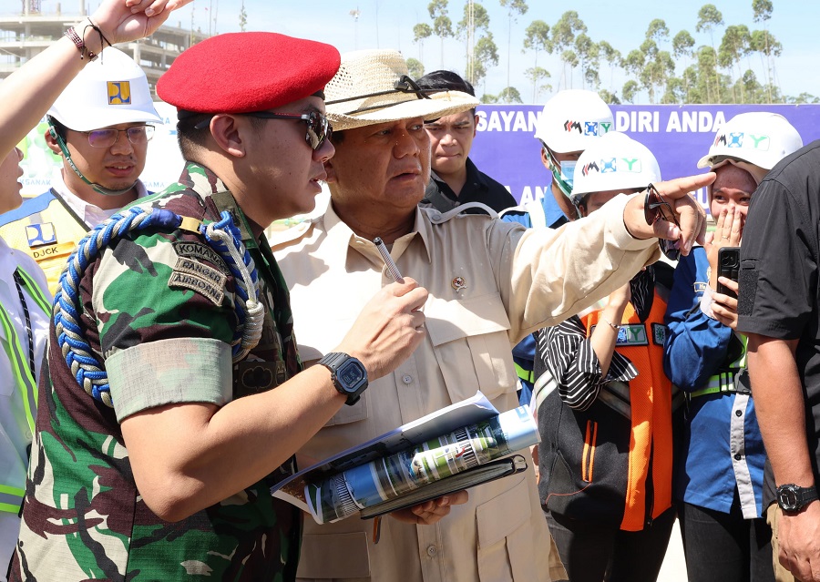 Menhan Prabowo Tinjau Pembangunan Gedung Istana Negara di IKN, Persiapan Jelang HUT RI
