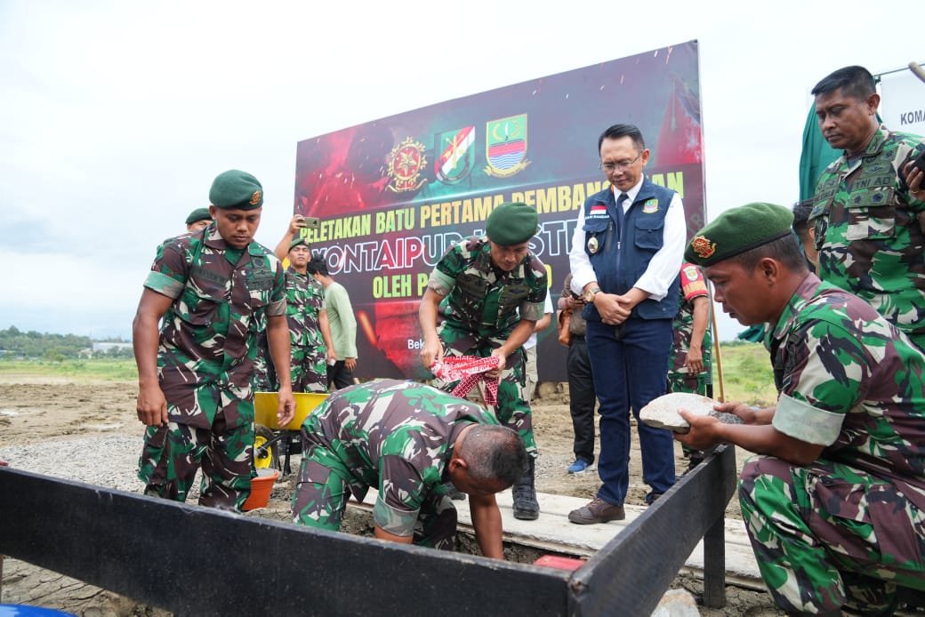 Pangkostrad Letakkan Batu Pertama Pembangunan Batalyon Intai Tempur Kostrad